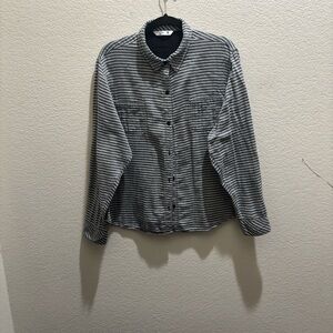 Lee Riders Striped Shirt in Charcoal and White